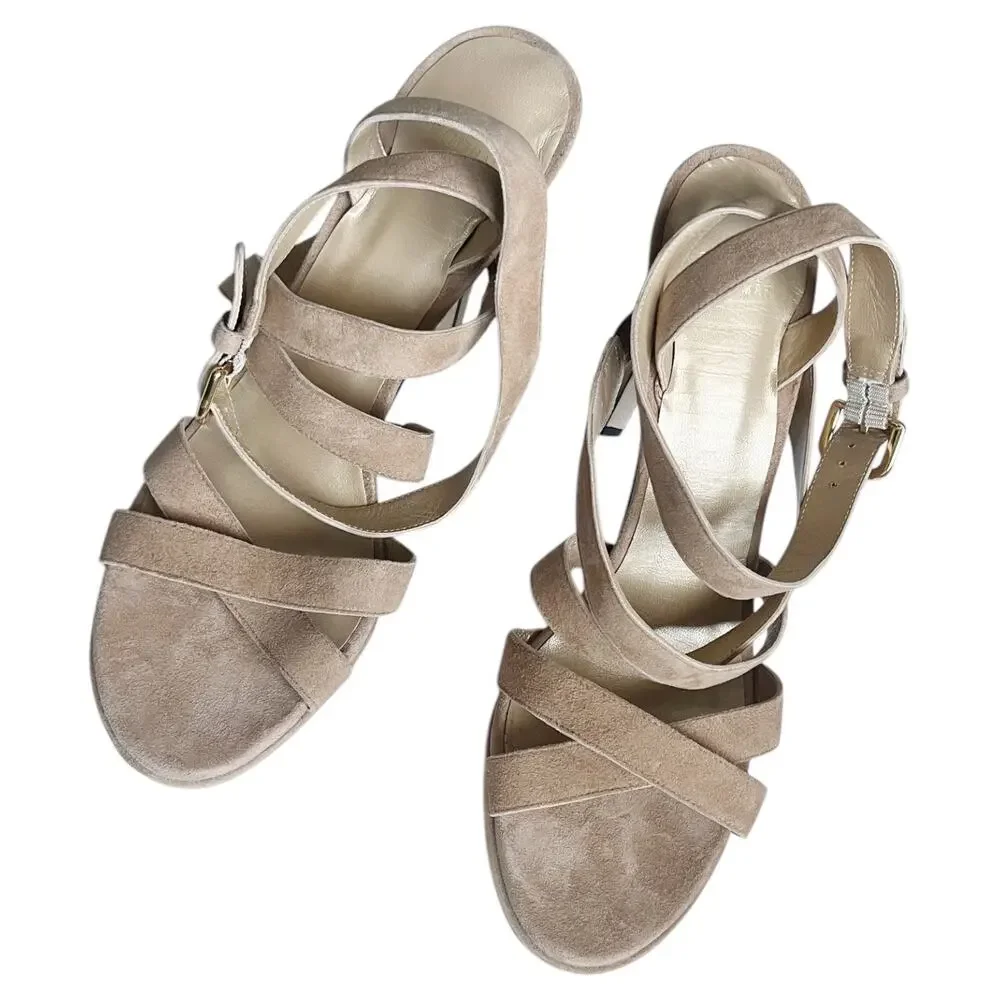 Stuart Weitzman NWOT‎ The Soundtrack Sandal Heel Stiletto Size 10 Suede